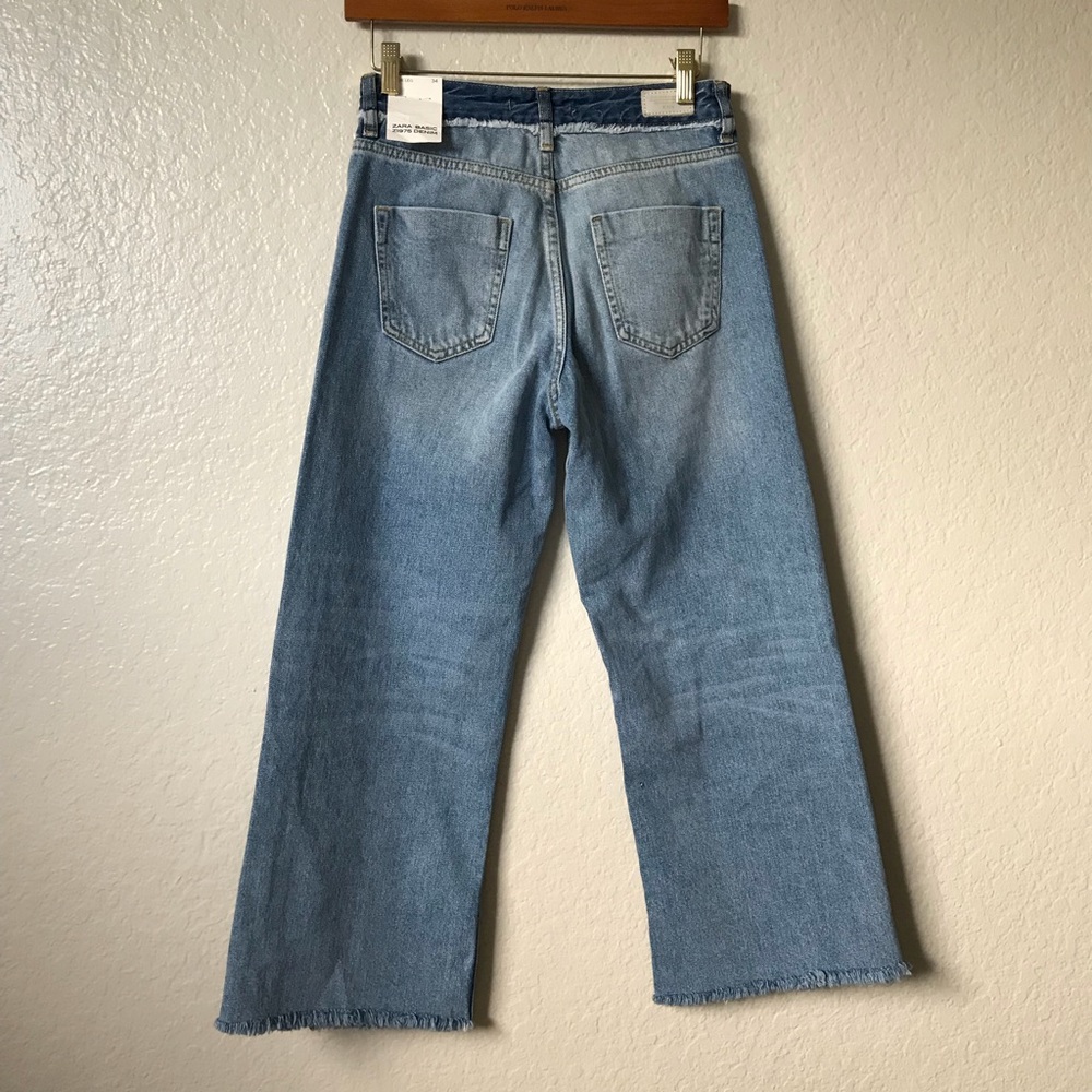NWT Zara Wide Leg High Rise Denim - Picture 5 of 8